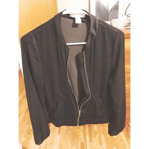 Black silky bomber jacket from H&M - NWOT